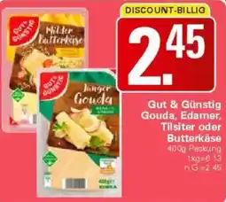 WEZ Gut & Günstig Gouda, Edamer, Tilsiter oder Butterkäse Angebot