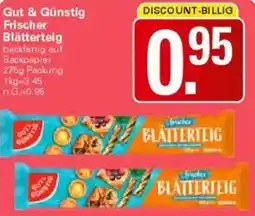WEZ Gut & Günstig Frischer Blätterteig Angebot