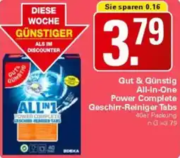 WEZ Gut & Günstig All-in-One Power Complete Geschirr-Reiniger Tabs Angebot