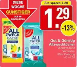 WEZ Gut & Günstig Allzwecktücher Angebot