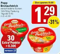 WEZ Popp Brotaufstrich Angebot