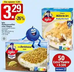 WEZ Iglo Schlemmerfilet oder Filegro Angebot