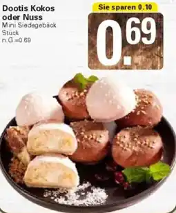 WEZ Dootis Kokos oder Nuss Angebot