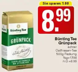 WEZ Bünting Tee Grünpack Angebot