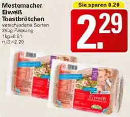 WEZ Mestemacher Eiweiß Toastbrötchen Angebot