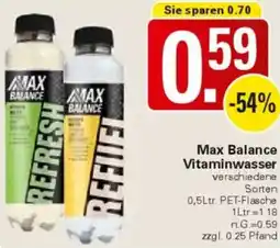 WEZ Max Balance Vitaminwasser Angebot