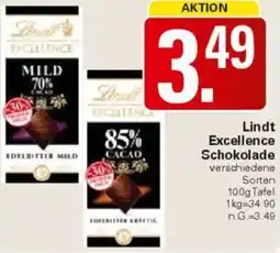 WEZ Lindt Excellence Schokolade Angebot