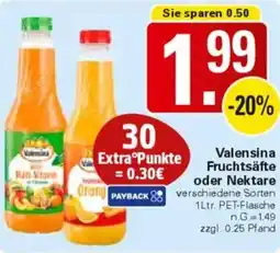 WEZ Valensina Fruchtsäfte oder Nektare Angebot