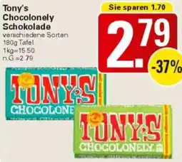 WEZ Tony's Chocolonely Schokolade Angebot
