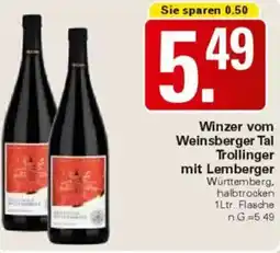 WEZ Winzer vom Weinsberger Tal Trollinger mit Lemberger Angebot
