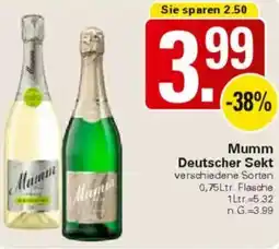 WEZ Mumm Deutscher Sekt Angebot