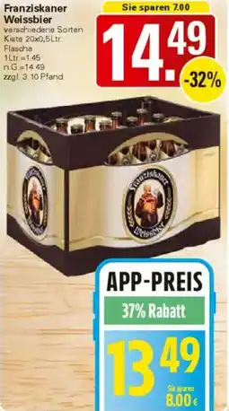 WEZ Franziskaner Weissbier Angebot