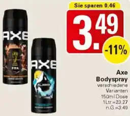 WEZ Axe Bodyspray Angebot
