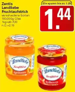 WEZ Zentis Landliebe Fruchtaufstrich Angebot