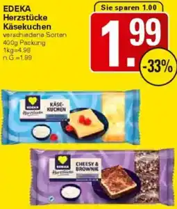 WEZ EDEKA Herzstücke Käsekuchen Angebot