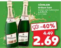 Kaufland SÖHNLEIN Brillant Sekt Angebot