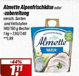 Simmel Almette Alpenfrischkäse oder -zubereitung Angebot