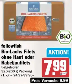 AEZ followfish Bio-Lachs Filets ohne Haut oder Kabeljaufilets Angebot