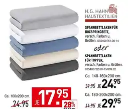 Möbel Wallach H.g. hahn haustextilien spannbettlaken für boxspringbett Angebot