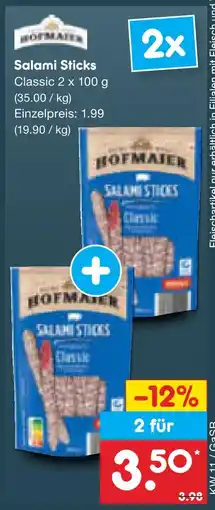 Netto Marken-Discount Hofmaier salami sticks Angebot