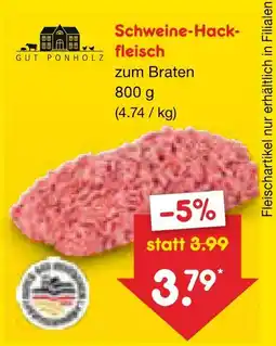 Netto Marken-Discount Gut ponholz schweine-hackfleisch Angebot
