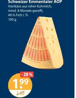 V Markt Schweizer emmentaler aop Angebot