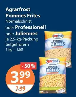 V Markt Agrarfrost pommes frites normalschnitt Angebot