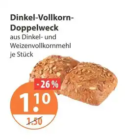 V Markt Dinkel-vollkorn-doppelweck Angebot