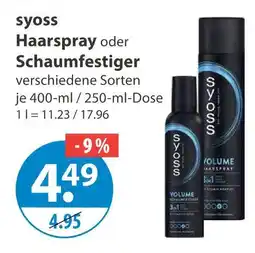 V Markt Syoss haarspray Angebot