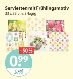 V Markt Servietten mit frühlingsmotiv Angebot