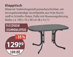 V Markt Klapptisch Angebot