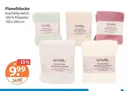 V Markt Viva hochwertige wohndecke flanell Angebot