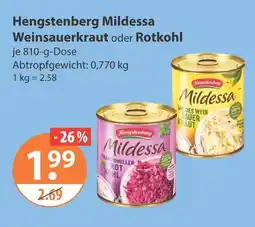 V Markt Hengstenberg mildessa weinsauerkraut Angebot