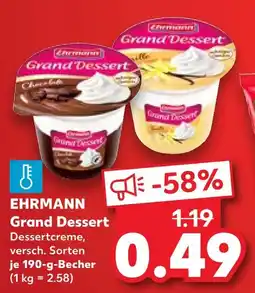 Kaufland Ehrmann grand dessert chocolate Angebot