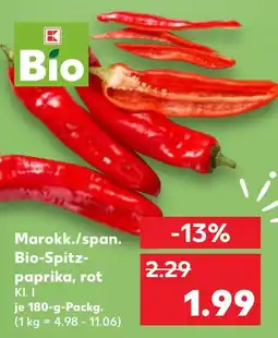 Kaufland Marokk./span. bio-spitzpaprika, rot Angebot