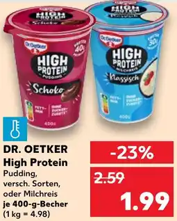 Kaufland Dr. oetker high protein pudding schoko Angebot