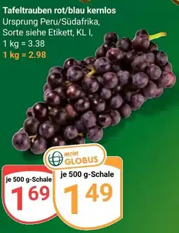 Globus Tafeltrauben rot/blau kernlos Angebot