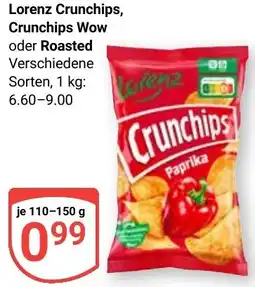 Globus Lorenz Crunchips, Crunchips Wow oder Roasted Angebot