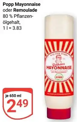 Globus Popp Mayonnaise oder Remoulade Angebot