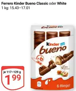 Globus Ferrero Kinder Bueno Classic oder White Angebot