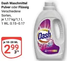 Globus Dash Waschmittel Pulver oder Flüssig Angebot