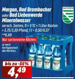 Simmel Margon, Bad Brambacher oder Bad Liebenwerda Mineralwasser Angebot