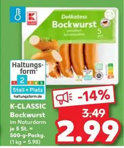 Kaufland K-CLASSIC Bockwurst Angebot