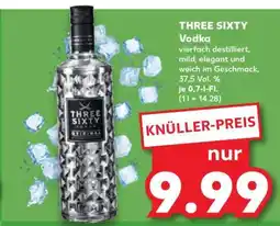 Kaufland Three Sixty Vodka Angebot