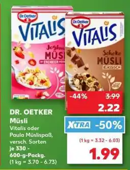 Kaufland DR. OETKER Müsli Angebot