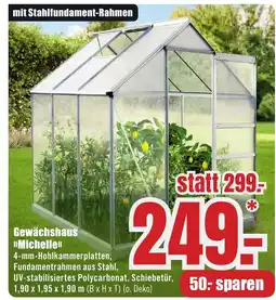 B1 Discount Baumarkt Gewächshaus >>Michelle<< Angebot