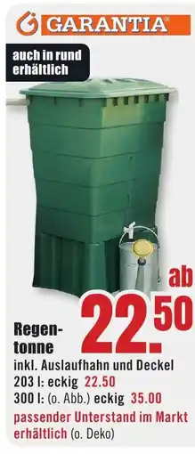 B1 Discount Baumarkt GARANTIA Regentonne Angebot