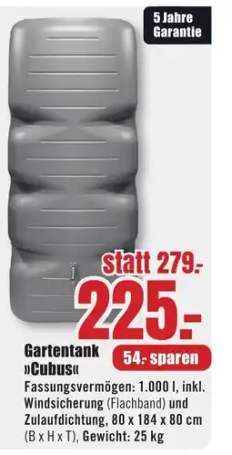 B1 Discount Baumarkt Gartentank >>Cubus<< Angebot