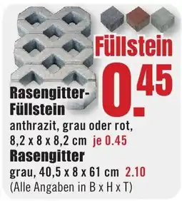 B1 Discount Baumarkt Rasengitter- Füllstein o. Rasengitter Angebot