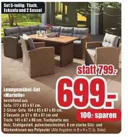 B1 Discount Baumarkt Loungemöbel-Set >>Marielle<< Angebot